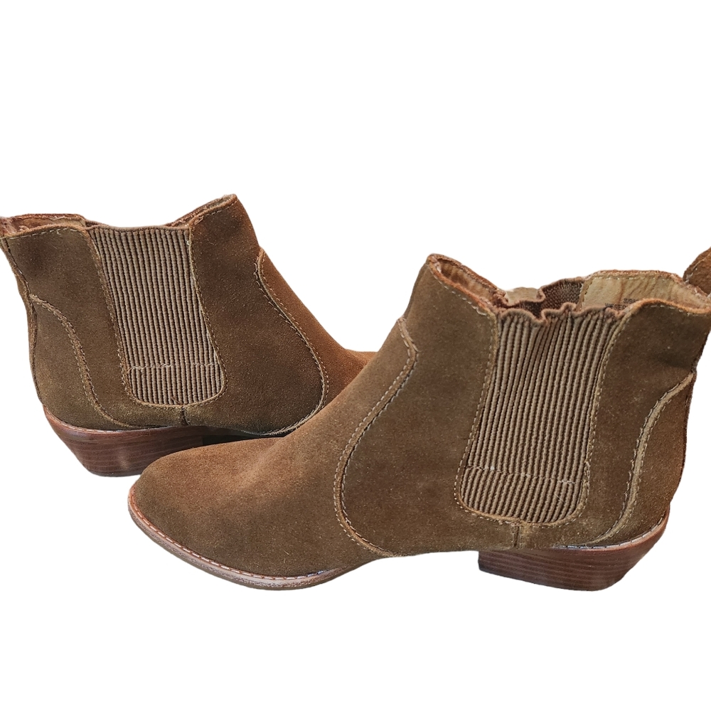 Gap Western Chelsea Boot Brown Suede Leather Size 7 - Picture 7 of 10